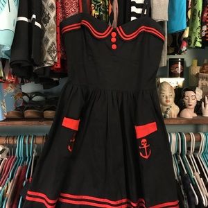 Hell Bunny Anchor Dress Small